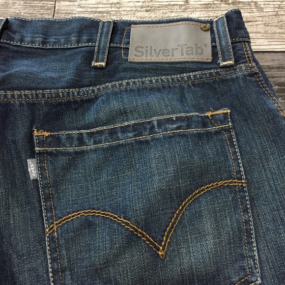 Silvertab baggy jeans men’s size 38x34 Dark wash denim 100% cotton - Picture 10 of 12